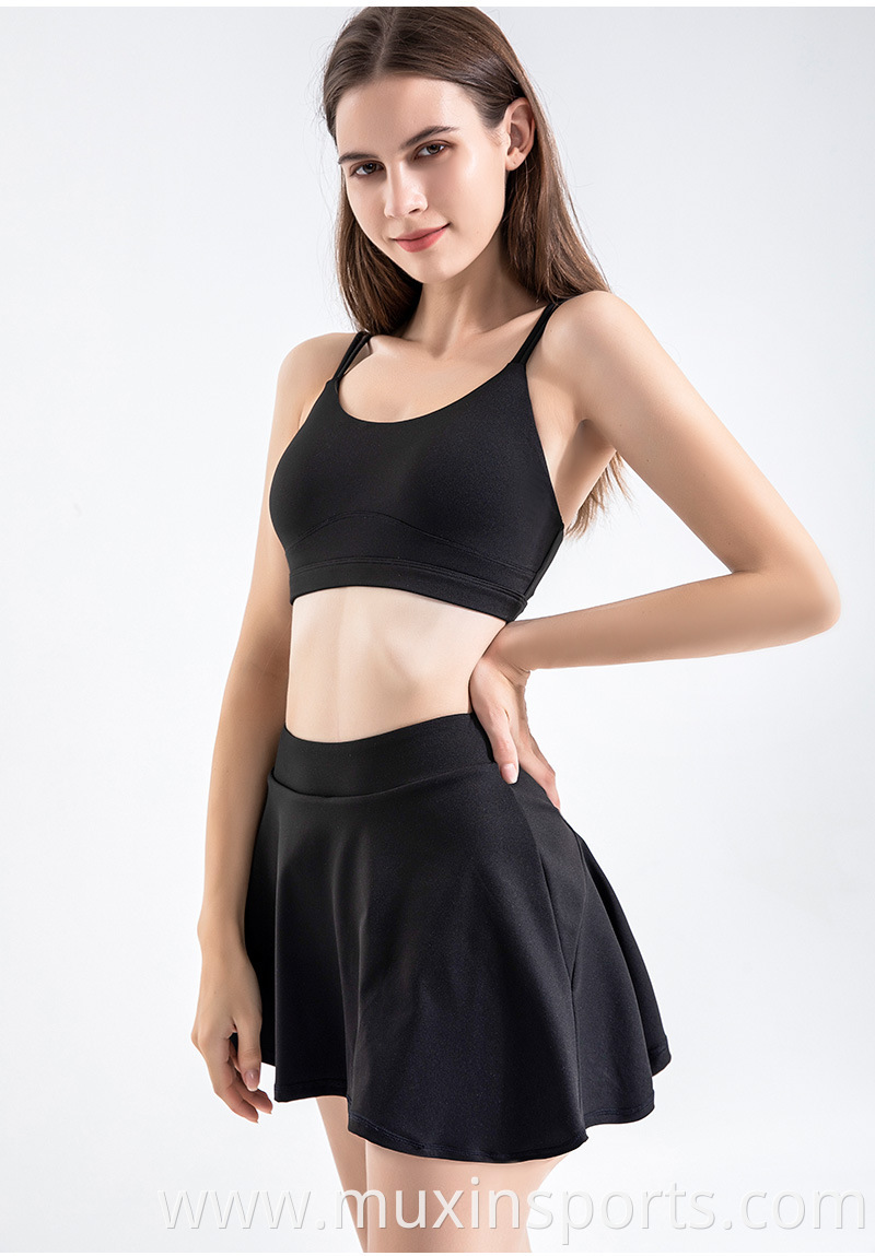 Black Golf Skirt Front Model